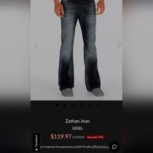 Men's Diesel Zathan 36x34 jeans